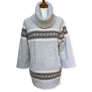 Gap Fair Isle Wool Turtle Neck Sweater Small